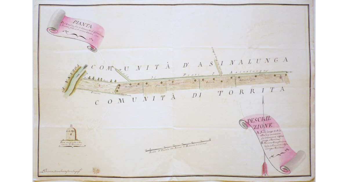Pianta Del Confino fra le Comunità d'Asinalunga e Torrita