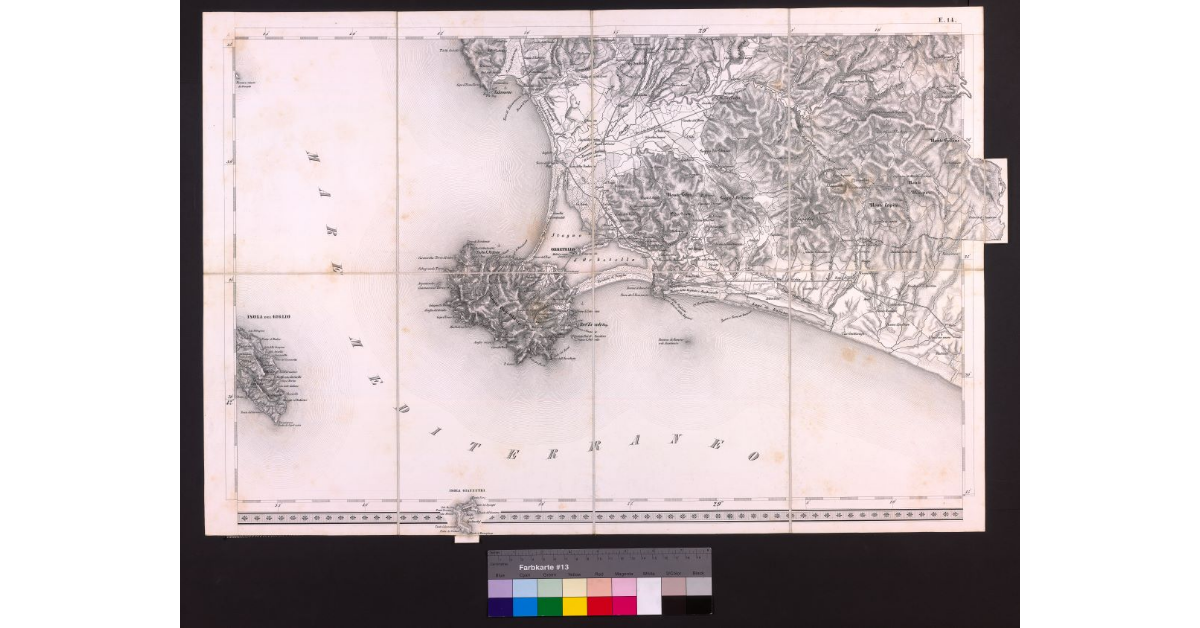 [Tavola E14-Territorio di parte dell'isola del Giglio, del Monte Argentario e di Orbetello con il suo entroterra]