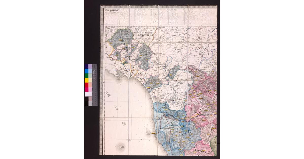 [Carta della Toscana di Giovanni Inghirami con tematismo amministrativo]