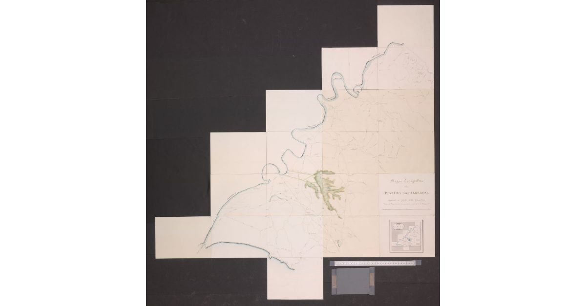 Mappa topografica della Pianura dell’Alberese aggiunta a quella della Grossetana. Redatta dalle mappe del Catasto nella proporzione di 1 a 20.000 dall’I. e R. Laboratorio