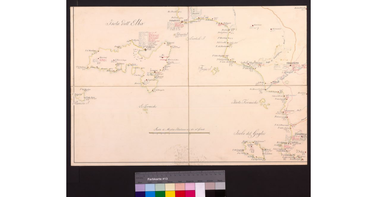 [Carta della dislocazione sul territorio toscano degli uffici dell'amministrazione statale: governativi, giudiziari, finanziari e militari]