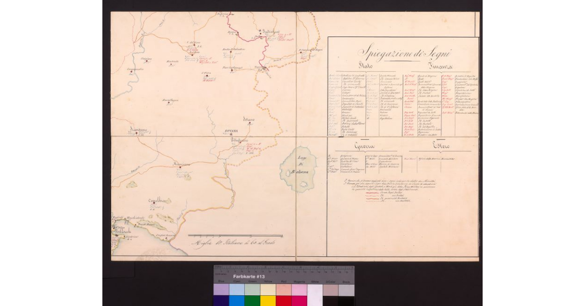 [Carta della dislocazione sul territorio toscano degli uffici dell'amministrazione statale: governativi, giudiziari, finanziari e militari]