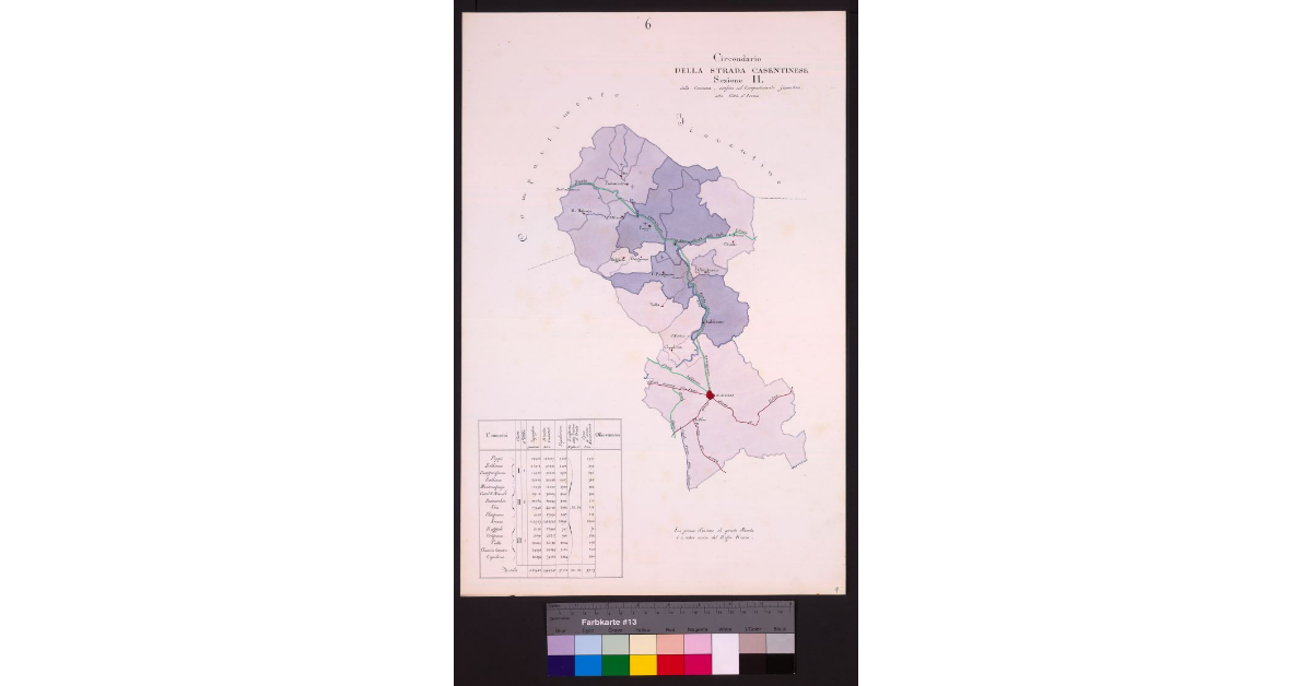 Circondario della Strada Casentinese Sezione II. Dalla Consuma confine col Compartimento Fiorentino alla Città d'Arezzo