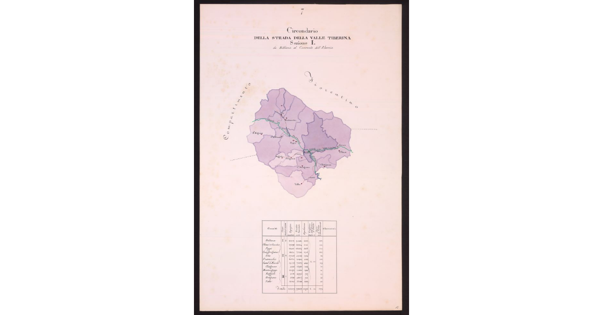 Circondario della Strada della valle Tiberina Sezione I. Da Bibbiena al Convento d'Alvernia