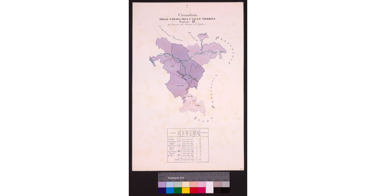 Circondario della Strada della valle Tiberina Sezione II. Dal Convento dell'Alvernia a S. Sepolcro