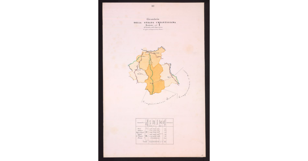 Circondario della Strada Chiantigiana Sezione I dal Bandino sulla regia Aretina al confine colo Compartimento Senese