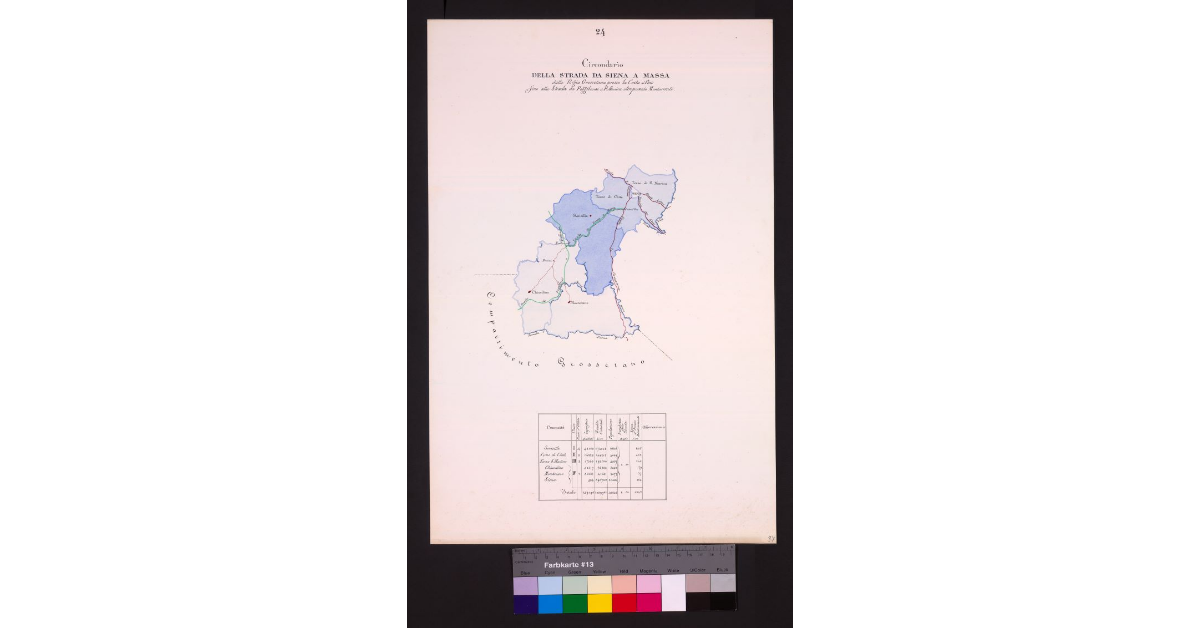 Circondario della Strada da Siena a Massa dalla regia Grossetana presso la Costa al Pino fino alla Strada da Poggibonsi a Follonica oltrepassato Montarrenti