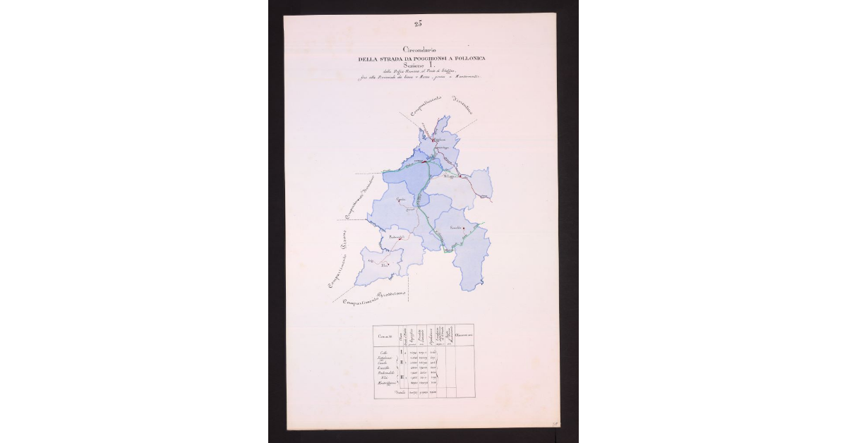 Circondario della Strada da Poggibonsi a Follonica Sezione I dalla Regia Romana al Ponte di Staggia fino alla Provinciale da Siena a Massa, presso Montarrenti