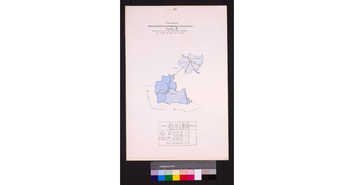 Circondario della Strada da Poggibonsi a Follonica Sezione II da Montarrenti, per le Valli della Feccia e della merse, fino al confine del Compartimento Grossetano