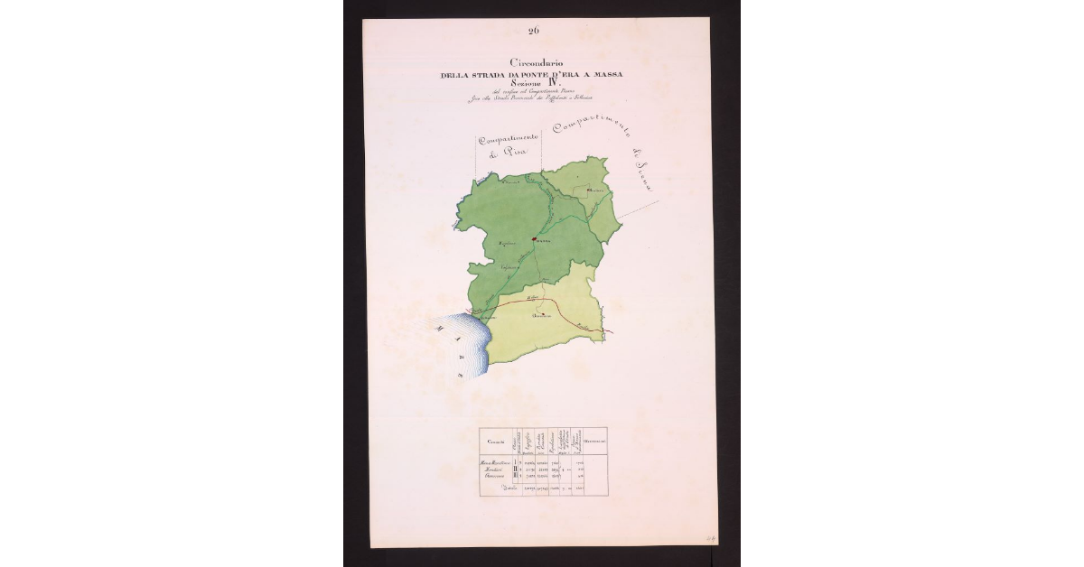 Circondario della Strada da Ponte d'Era a Massa Sezione IV dal confine col Compartimento Pisano fino alla Strada Provinciale da Poggibonsi a Follonica