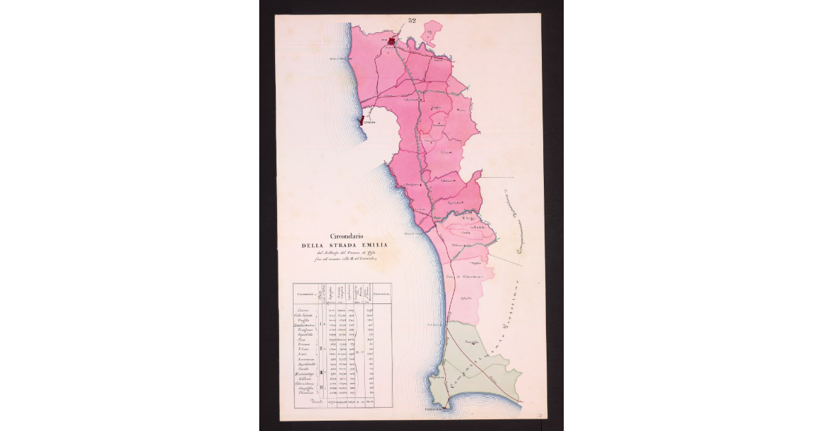 Circondario della Strada Emilia dal Sobborgo del Portone di Pisa fino all'incontro della R. del Littorale