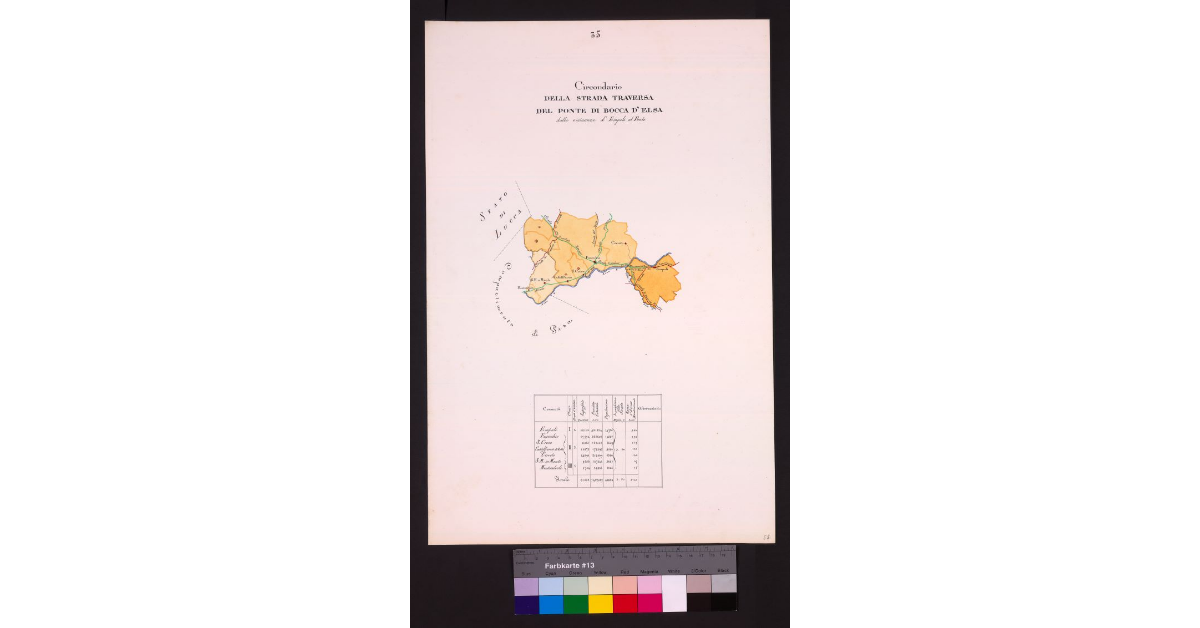 Circondario della Strada Traversa del Ponte di Bocca d'Elsa dalle vicinanze d'Empoli al Ponte