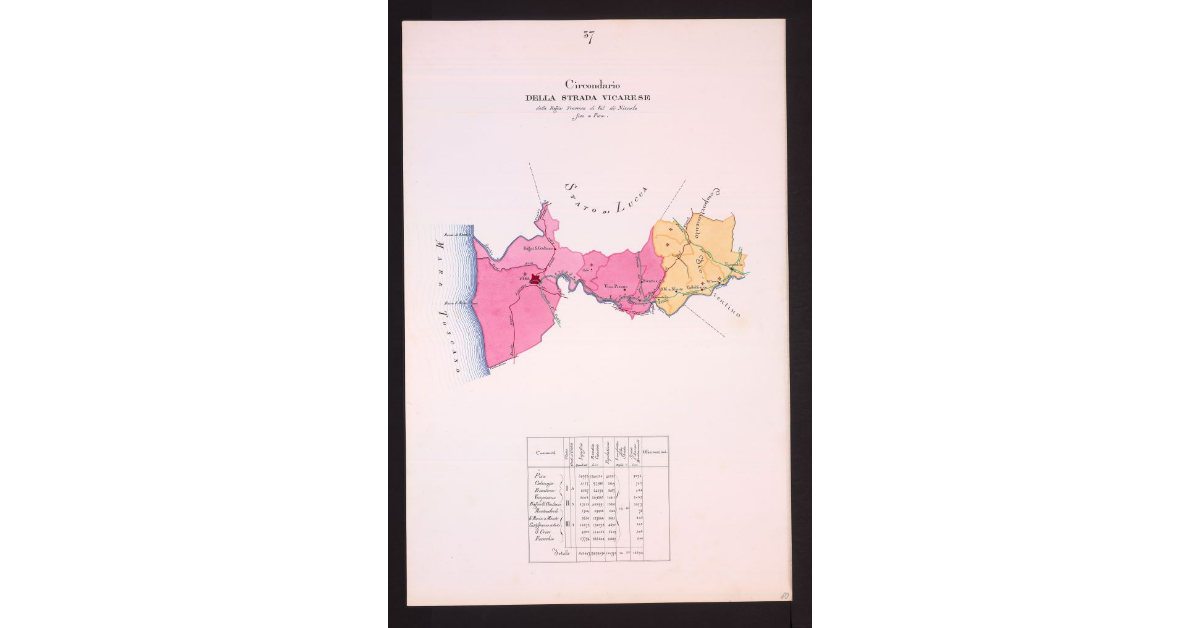Circondario della Strada Vicarese dalla Regia Traversa di Val di Nievole fino a Pisa