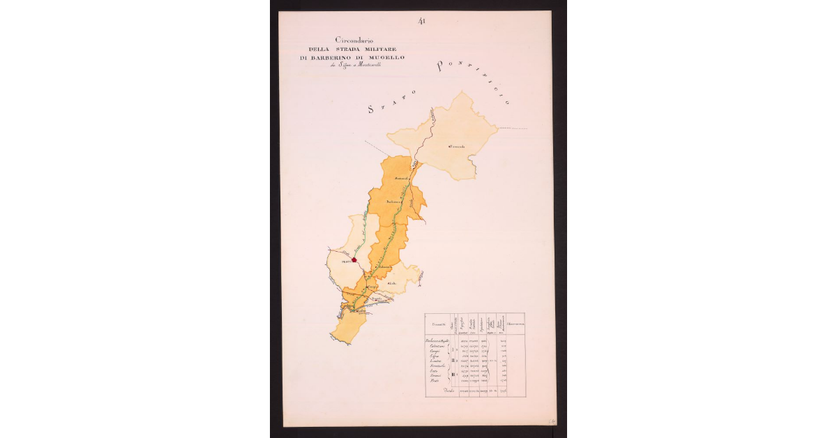 Circondario della Strada Militare di Barberino di Mugello da Signa a Montecarelli