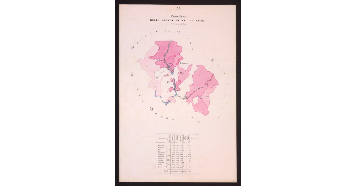 Circondario della Strada di Val di Magra da Cesarano alla Cisa