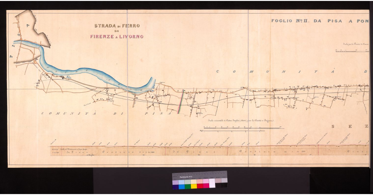 Foglio n° II da Pisa a Pontedera