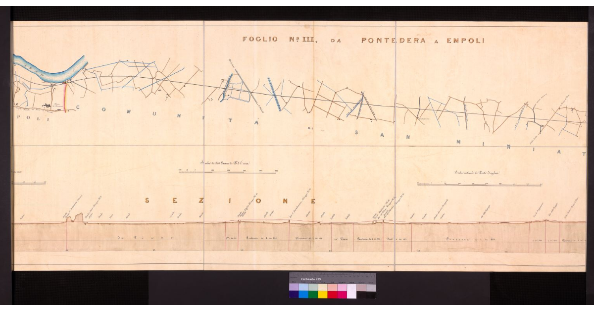 Foglio n° III da Pontedera a Empoli