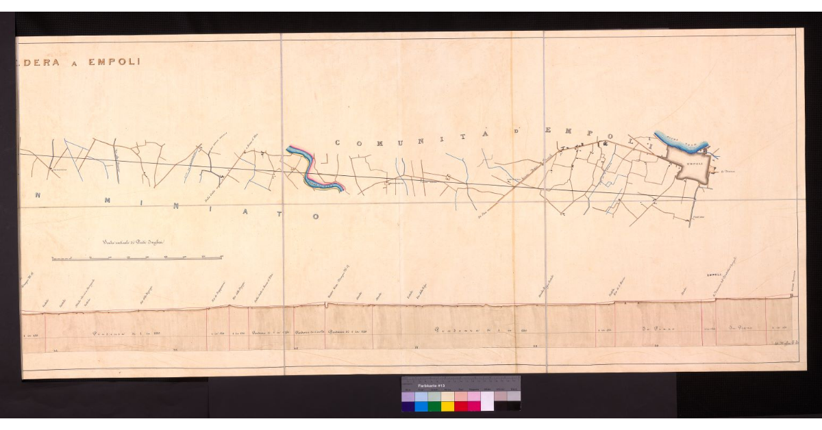 Foglio n° III da Pontedera a Empoli