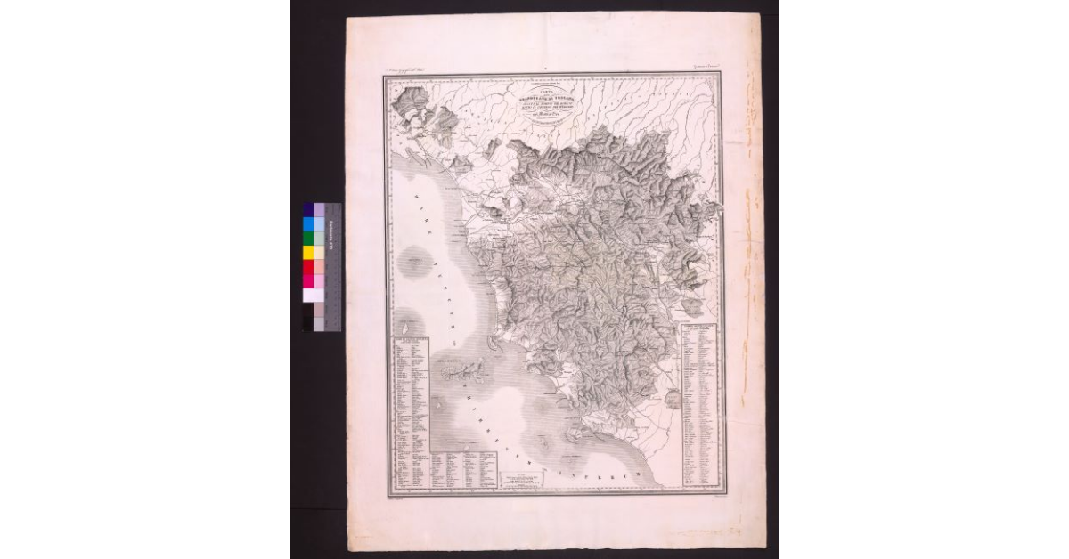 Carta del granducato di Toscana avanti il dominio dei romani, sotto il governo dei medesimi, nel Medio Evo