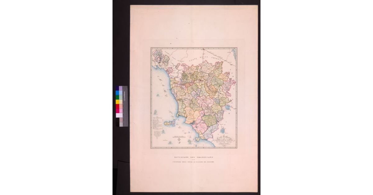 Divisione del granducato [di Toscana] per circondari degli uffici di esazione del Registro