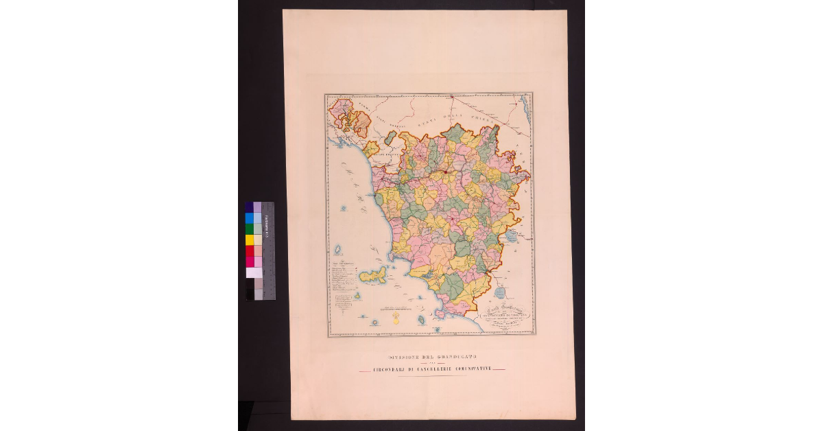 Divisione del granducato [di Toscana] per circondari di cancellerie comunitative