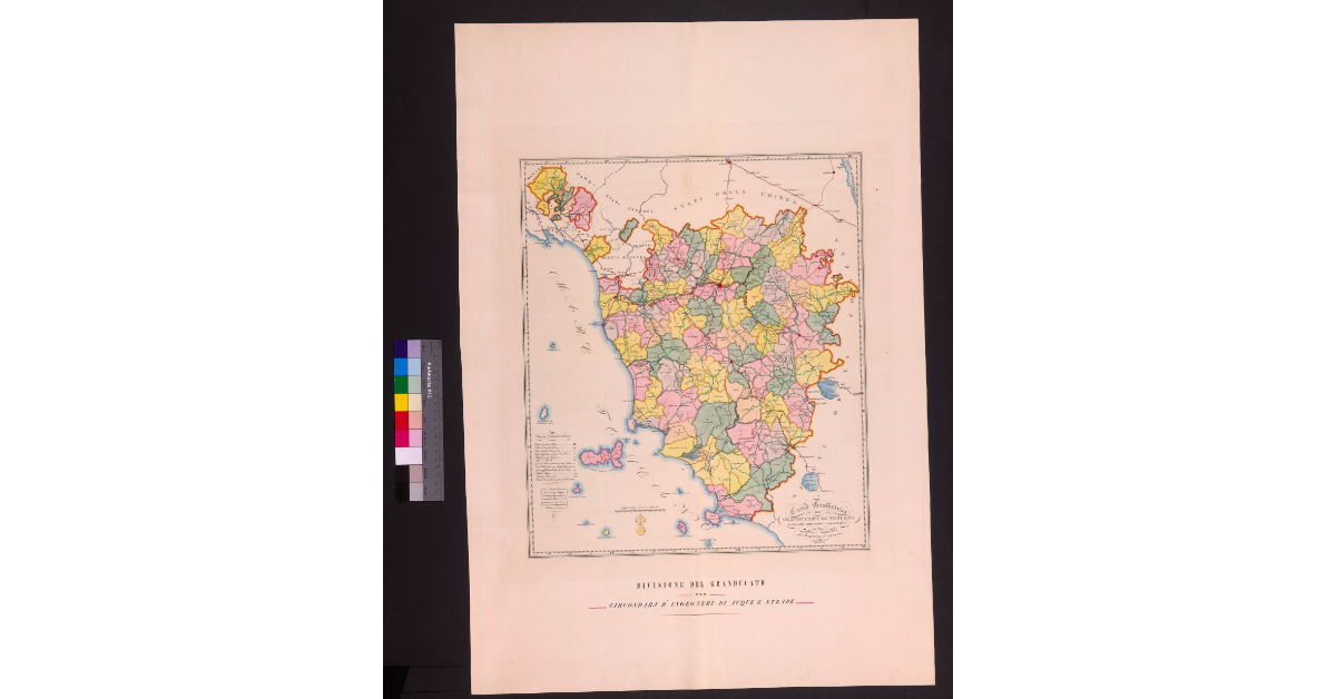 Divisione del granducato [di Toscana] per circondari d'Ingegneri d'acque e strade