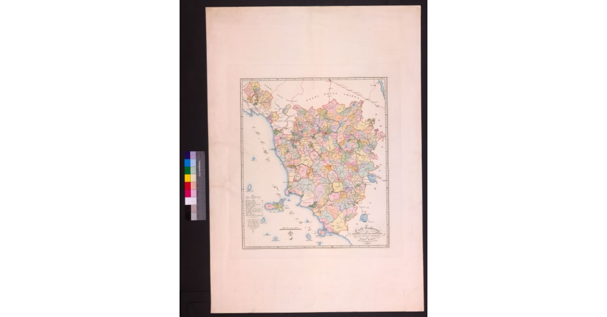 Divisione del granducato [di Toscana] per compartimenti di Soprintendenza comunitativa [al 1834]