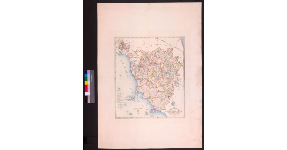 Carta geometrica del granducato di Toscana, divisa per circondari comunitativi da Gaspero Manetti nella proporzione di 1 a 510.000
