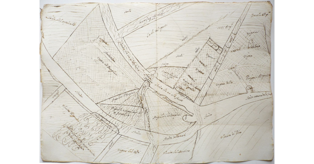 [Causa tra il Signor Francesco di Niccolò Borghesi e il Signor Niccolò Ugolossi riguardante la strada detta del Tufo, posta in Corte di Serre di Rapolano]