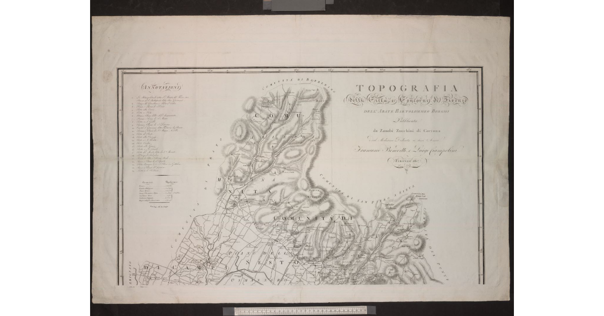 Topografia della città e contorni di Firenze dell'abate Bartolomeo Borghi