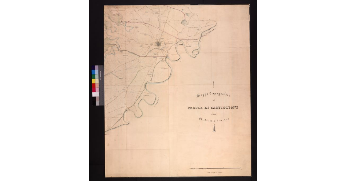 Mappa topografica del Padule di Castiglioni e sue adiacenze