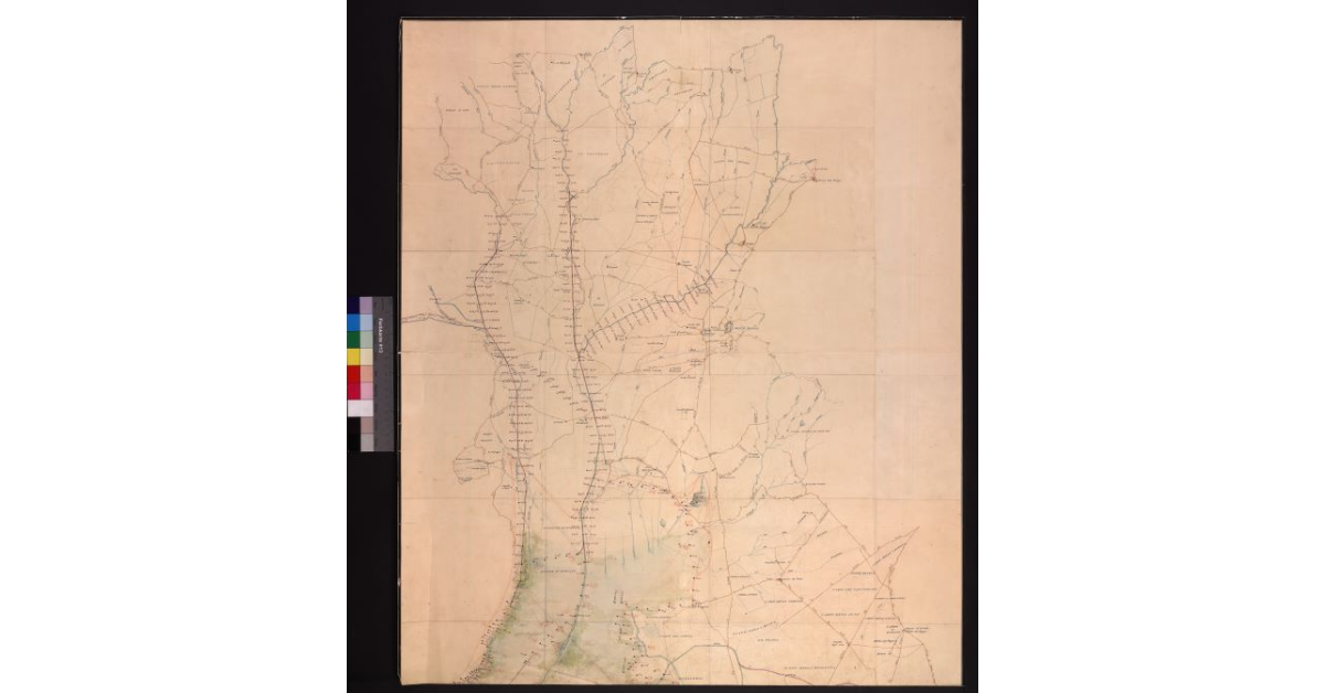 Mappa topografica del Padule di Castiglioni e sue adiacenze