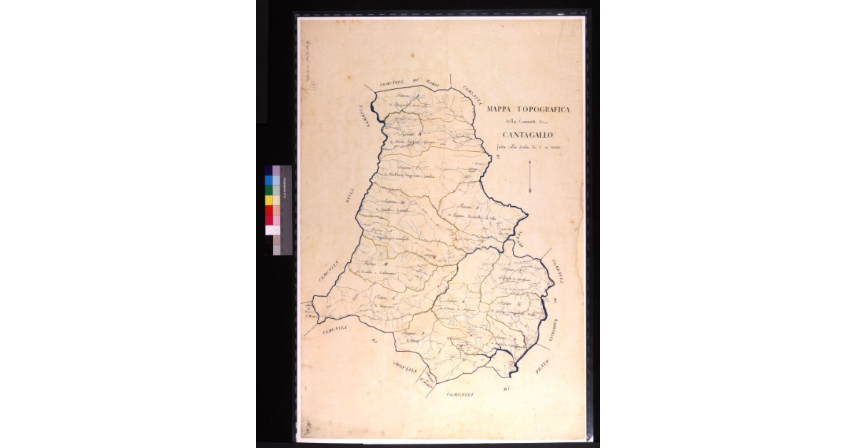 Mappa topografica della comunità di Cantagallo