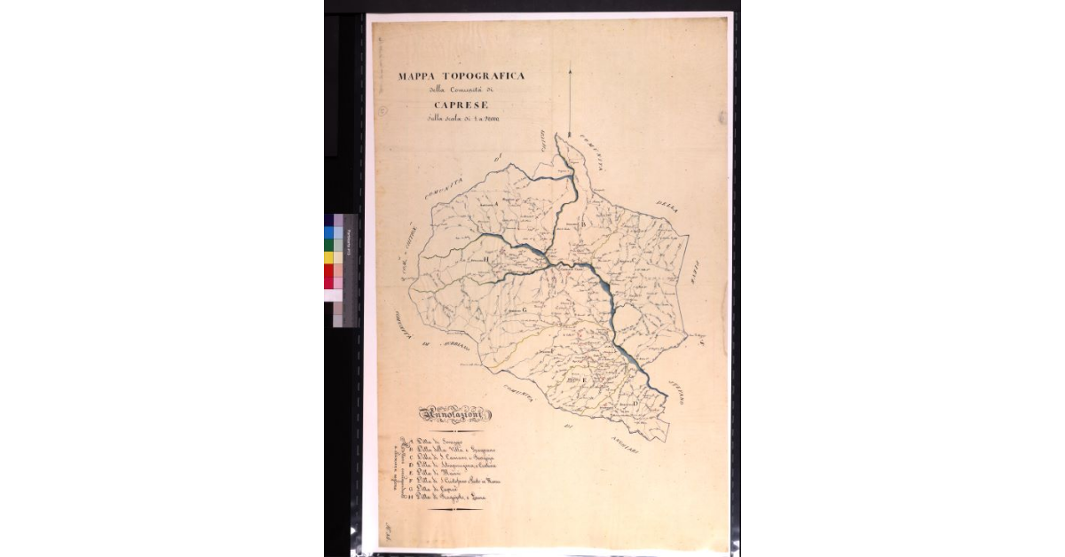 Mappa topografica della comunità di Caprese