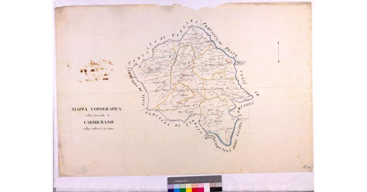 Mappa topografica della comunità di Carmignano