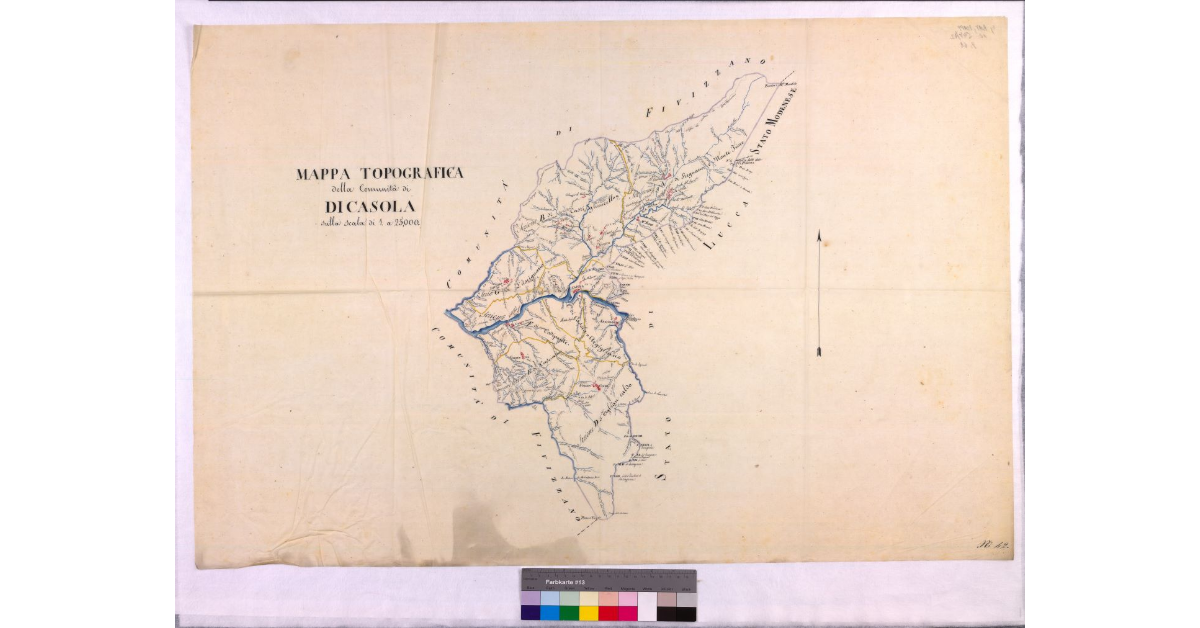 Mappa topografica della comunità di Casola [in Lunigiana]