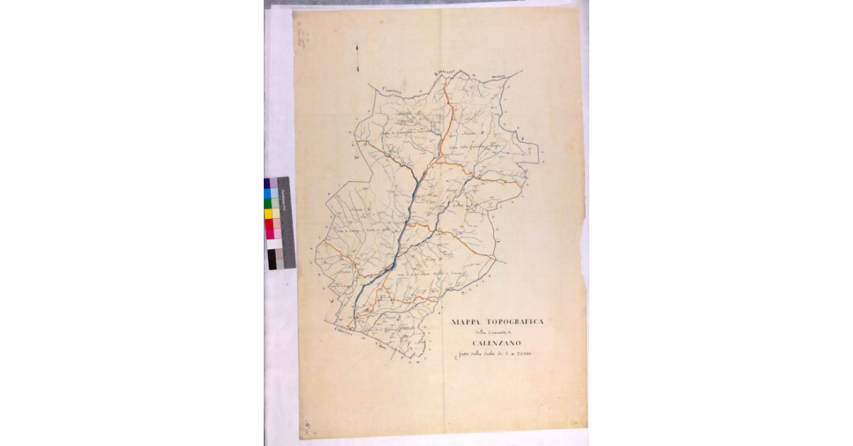 Mappa topografica della comunità di Calenzano