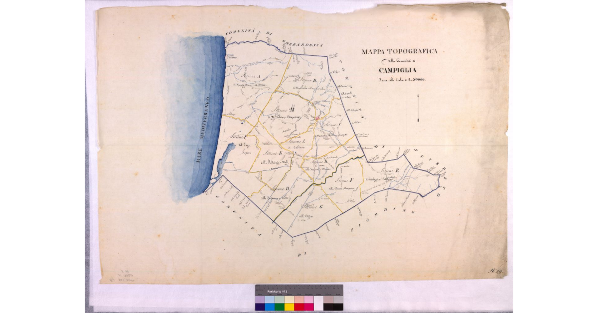 Mappa topografica della comunità di Campiglia