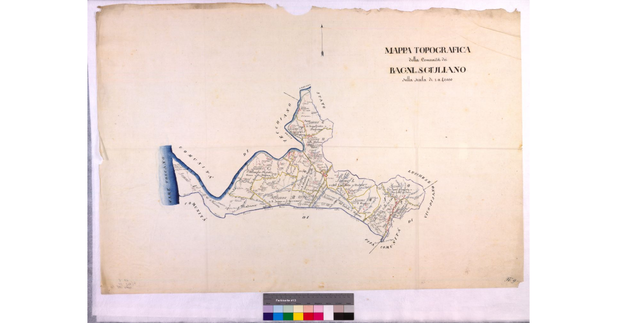 Mappa topografica della comunità di Bagni S. Giuliano