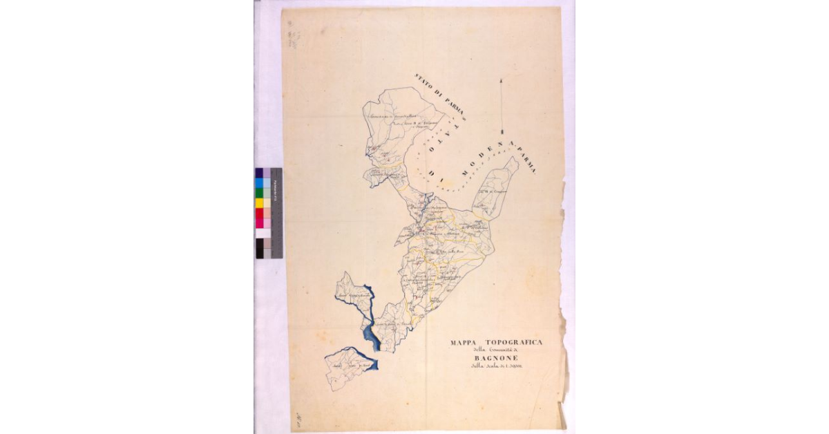 Mappa topografica della comunità di Bagnone