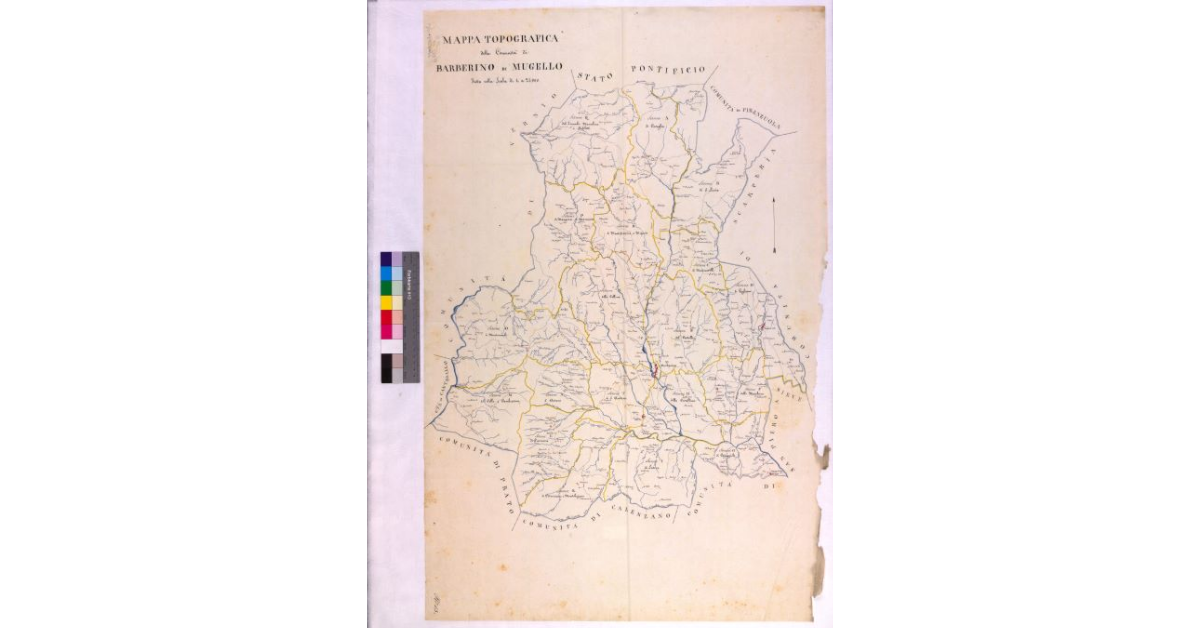 Mappa topografica della comunità di Barberino di Mugello