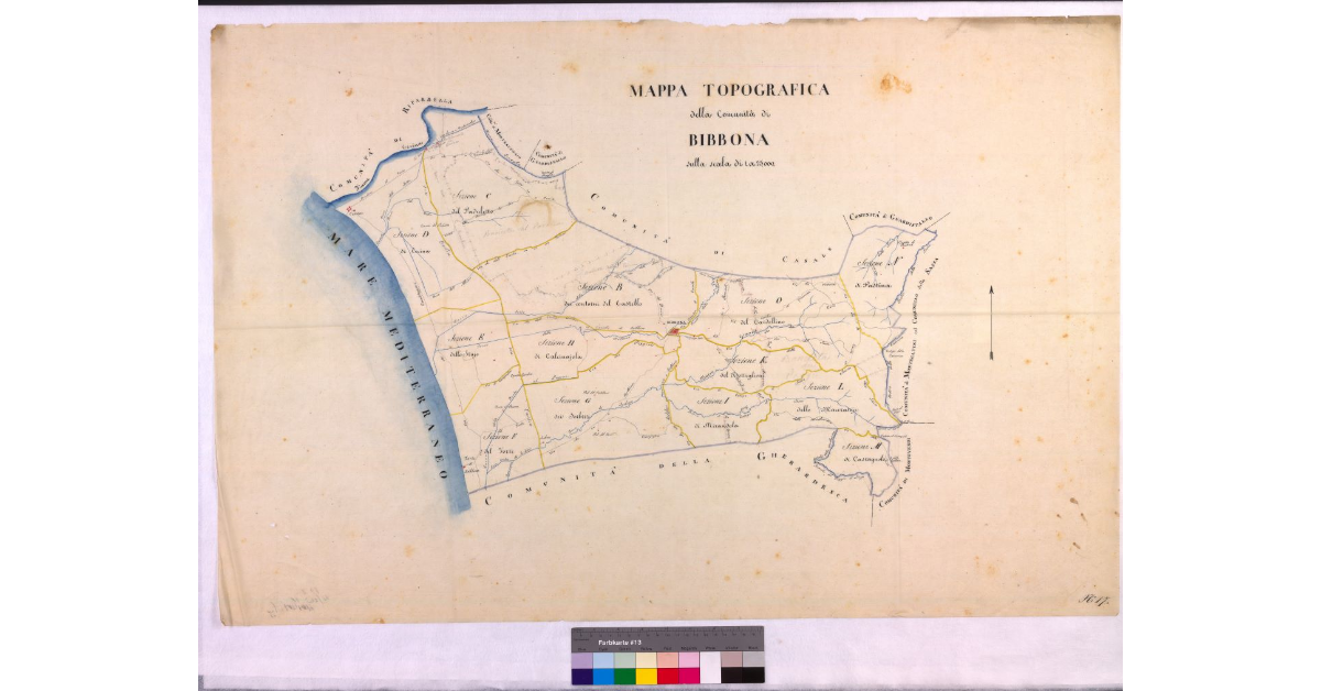 Mappa topografica della comunità di Bibbona