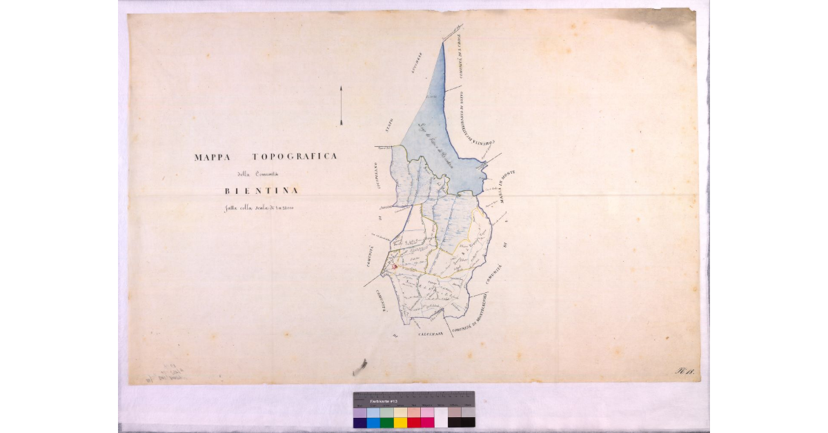 Mappa topografica della comunità di Bientina