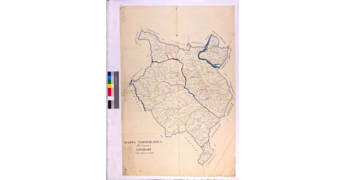 Mappa topografica della comunità di Anghiari