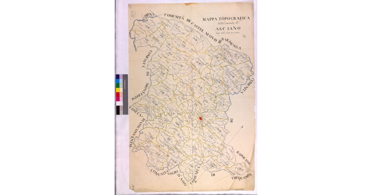 Mappa topografica della comunità di Asciano