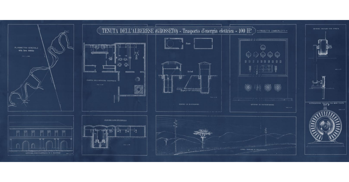 Tenuta dell’Alberese (Grosseto). Trasporto d’energia elettrica – 100 HP