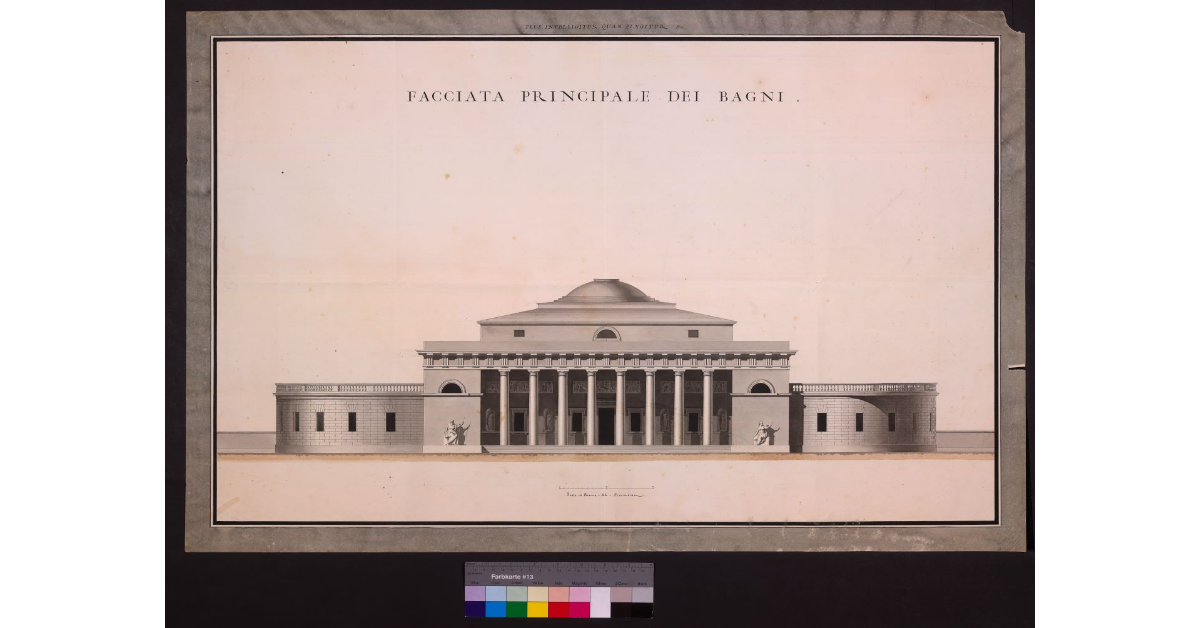 Facciata principale dei Bagni [di Firenze]