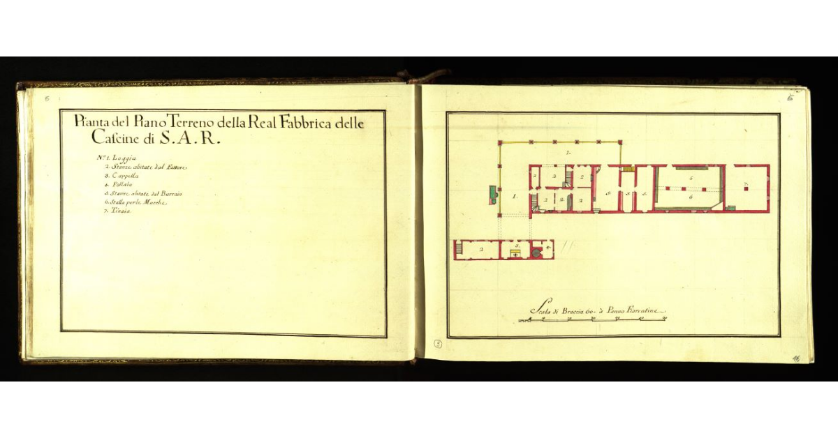 Pianta del piano terreno della Real Fabbrica delle Cascine di S.A.R. [a Firenze]