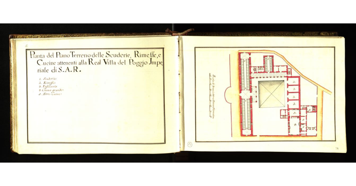 Pianta della rimessa con quartiere sopra annessa alla Real Villa del Poggio Imperiale di S.A.R. [a Firenze]