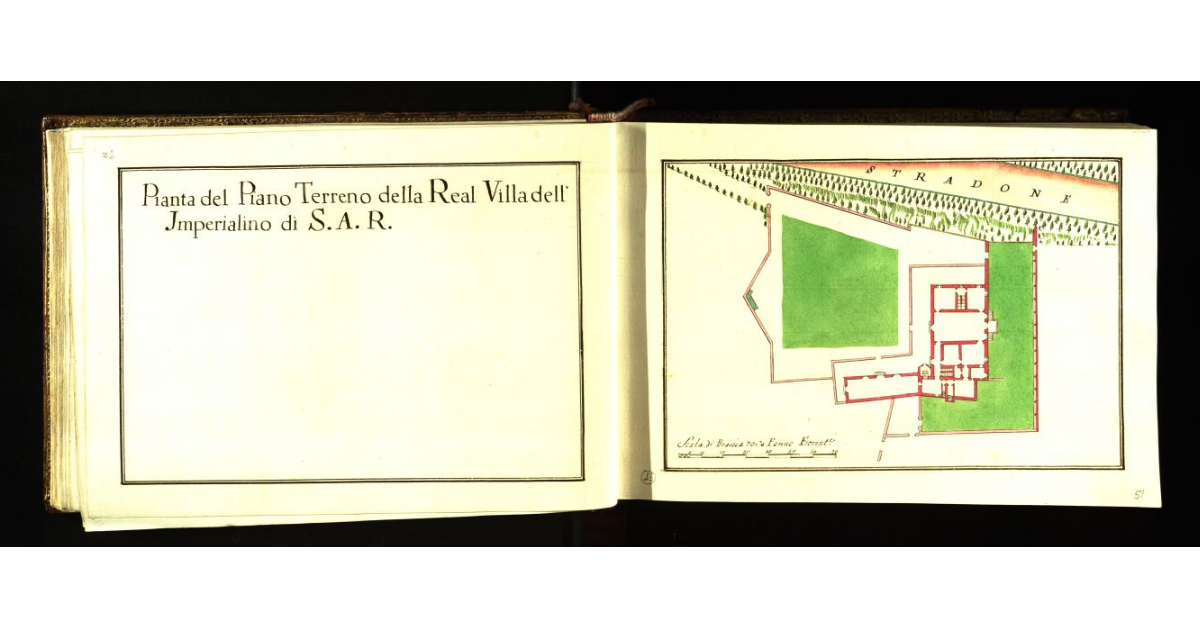 Pianta del piano terreno della Real Villa dell’Imperialino di S.A.R. [a Firenze]